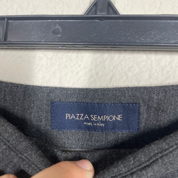 Piazza Sempione 38/XS Wool Blend A-Line Midi Skirt Gray Flared Side Zip Italy - Picture 5 of 9